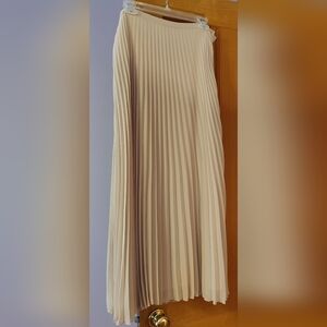 Garnet Hill Pleated Maxi Chiffon Skirt